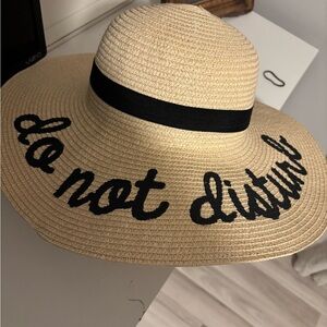 Stylish Tan Sun Hat with Black Band